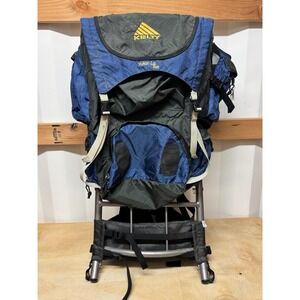 Vtg Kelty Yukon Blue Exterior Aluminum Frame Hiking Backpack Size 3 Camping Hike